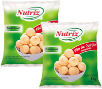 Kit 2 Pão De Queijo Lanche 1 Kg Nutriz
