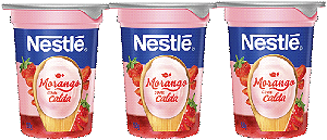 Kit 3 Iogurte Com Caldas Morango 150g Nestlé
