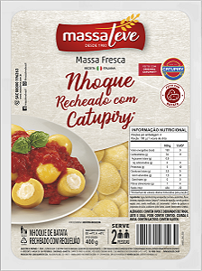 Nhoque De Batata Recheado Com Catupiry 400g Massa Leve