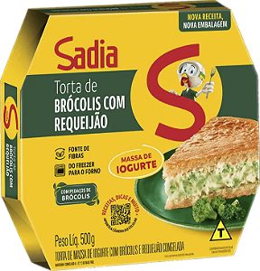 Torta Integral Brocolis Com Requejão 500g Sadia