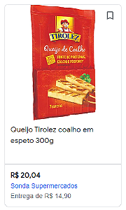Queijo De Coalho 7 Espetos 280g Tirolez
