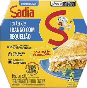 Torta De Frango Com Requeijão 500g Sadia