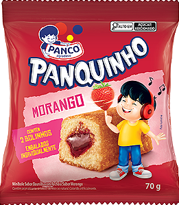 Bolinho Baunilha Com Morango 70g Panco