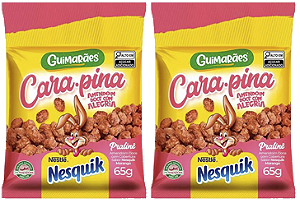 Kit 2 Amendoim Doce Pralinê Nesquik 65g Cara-pina Guimarães