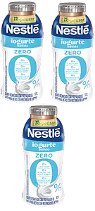Kit 3 Garrafinha Iogurte Triplo Zero Batido 170g Nestlé
