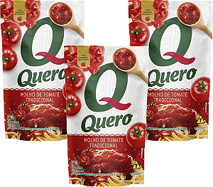 Kit 3 Molho De Tomate Tradicional 240g Quero