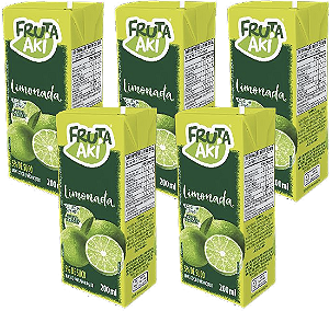 Kit 5 Suco Limonada 200 ml Fruta Aki