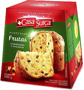 Panettone De Frutas Tradicional (Sem Caixa) 400g Casa Suíça