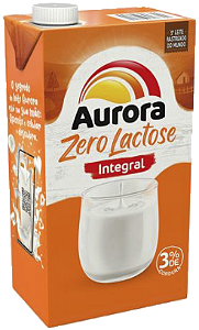 Leite Semi Desnatado Zero Lactose 1 Litro Aurora