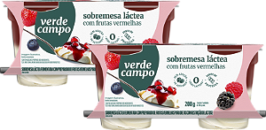 Kit 2 Sobremesa Com Frutas Vermelhas 200g Verde Campo