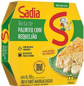 Torta De Palmito e Requeijão 500g Sadia
