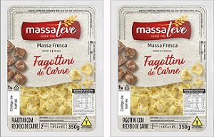 Kit 2 Fagottini De Carne 350g Massa Leve