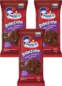 Kit 3 Bolinho Bebezinho Chocolate Supreme 70g Panco
