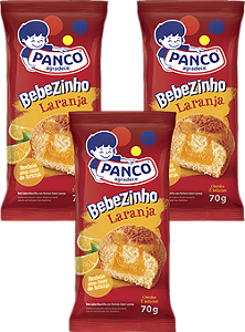 Kit 3 Bolinho Bebezinho Laranja 70g Panco