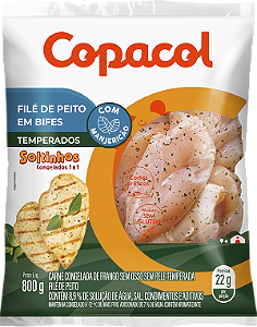 File De Peito De Frango Bife Com Manjericão 800g Copacol