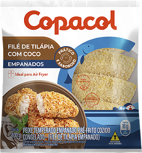 Filé De Tilápia Temperado Empanado Com Coco 400g Copacol