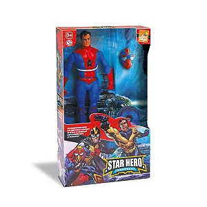 BONECO ARTICULADO STAR HERO AZUL EC ST