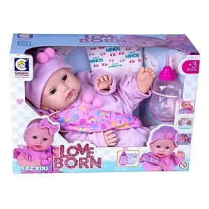 BONECA LOVE BORN COM NANINHA FAZ XIXI