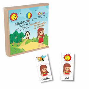 ALFABETO ILUSTRADO EM LIBRAS - MDF - 80 PÇS EC ST