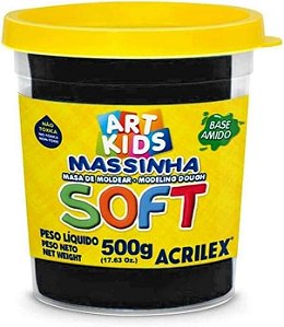 MASSINHA DE MODELAR SOFT UTIGUTI PRETO POTE 500G
