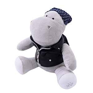 PELUCIA PACO HIPPO MOTOCICLISTA  ZIP