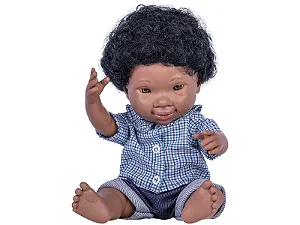 BONECO COLEÇÃO DOWN MENINO NEGRO