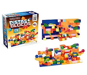 PISTA + BLOCOS 2 EM 1 168 PECAS PAKITOYS