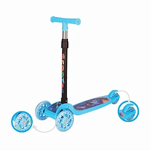 PATINETE 3 RODAS COM LED S AZUL DOBRAVEL