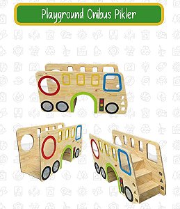 PLAYGROUND ONIBUS PIKLER 1.500mm(C) x 750mm(A) x 500m(L) CT 1699