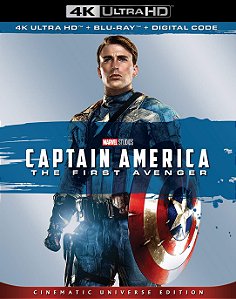 4K UHD + Blu-Ray Capitão América O Primeiro Vingador | Captain America The First Avenger - Marvel Dub e Leg