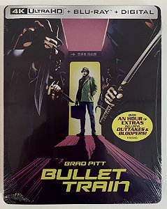 4K UHD + Blu-Ray SteelBook Trem Bala | Bullet Train - Brad Pitt / Dub e Leg