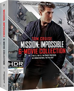 4K UHD + Blu-Ray Missão Impossível - 6 filmes Tom Cruise | Mission Impossible