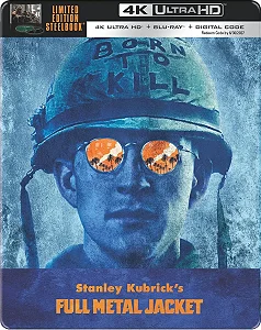 4K UHD + Blu-Ray SteelBook Nascido Para Matar | Full Metal Jacket - Stanley Kubrick