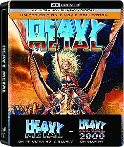 4K UHD + Blu-Ray SteelBook Universo em Fantasia | Heavy Metal + Heavy Metal 2000 - Leg
