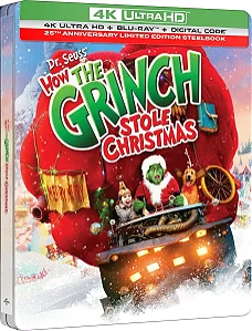 4K UHD + Blu-Ray SteelBook O Grinch | Dr Seuss How The Grinch Stole The Christmas - Jim Carrey - Dublado e Legendado