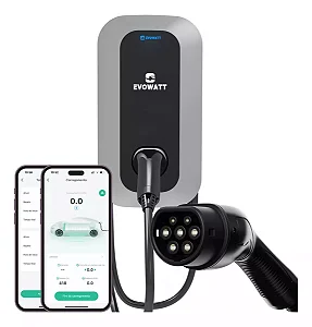 Carregador Carro Elétrico Evowatt T2 32a 7,4kw 220v Wallbox