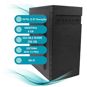 Computador MultiPc i3 8ª Geração 8GB RAM SSD 256GB Win11 Pro