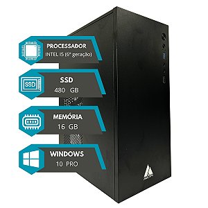Computador MultiPc i5 6ª Geração 16GB RAM SSD 480GB Win10Pro
