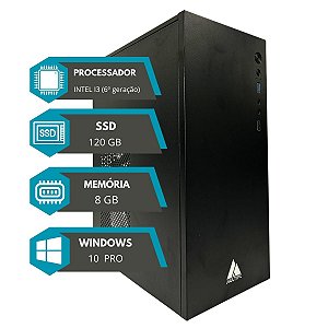Computador Pc I3 MultiPc 8GB DDR4 120SSD 6°Geração Win10 Pro