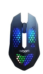 Mouse Gamer Óptico Com Fio Iluminado RGB 1200dpi Exbom Ms-C3