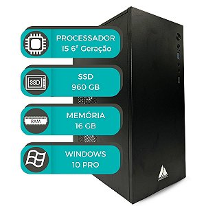 Pc Computador Intel I5 16GB DDR4 960 SSD 6°Geração Win10 Pro