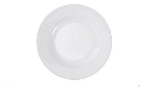 Prato Fundo Branco Refeição Plástico Melamina 25cm Barato