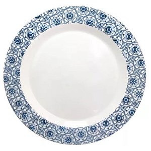 Prato Fundo Decorado Refeição Festa Plástico Melamina 25cm