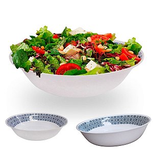 Saladeira Tigela Redonda em Melamina Branca com 25cm de Diâmetro – Resistente e Versátil