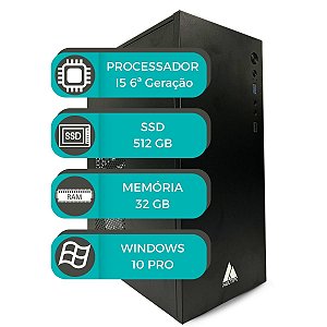 Computador MultiPC I5 6ªGeração SSD 512GB Nvme 32GB Win11Pro