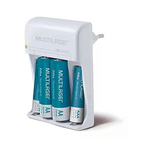 Carregador De Pilhas Multilaser 2 Aa + 2 Aaa 12 horas CB045
