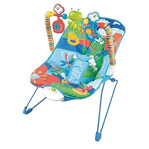 Cadeira Descanso Infantil Azul C/ Música Vibração ZippyToys