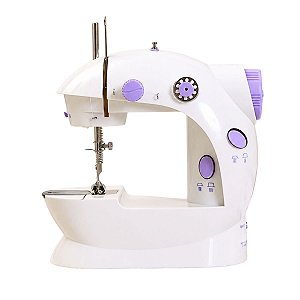 Mini Máquina De Costura Reta Portátil Com Pedal - Bivolt Urbantek