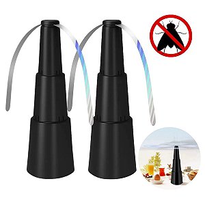 Kit 2 Ventiladores Repelentes de Mesa Espanta Mosca Portátil Silencioso e Eficiente