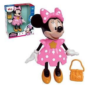 Boneca Minnie Conta Histórias Com Som Disney Elka Brinquedo Infantil Educativo